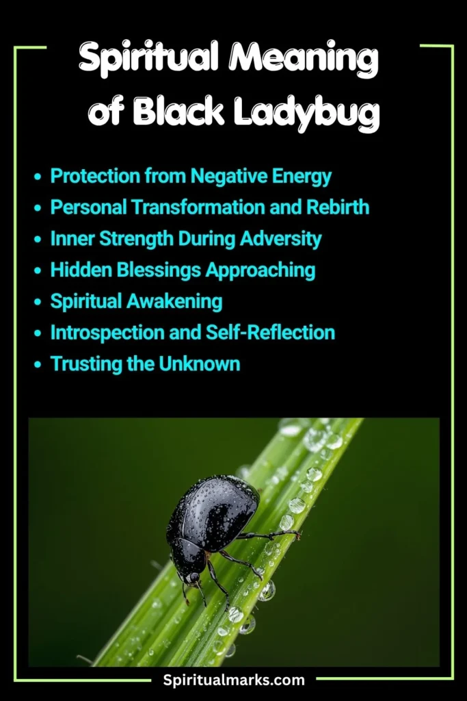 What Does Black Ladybug Symbolize Spiritually