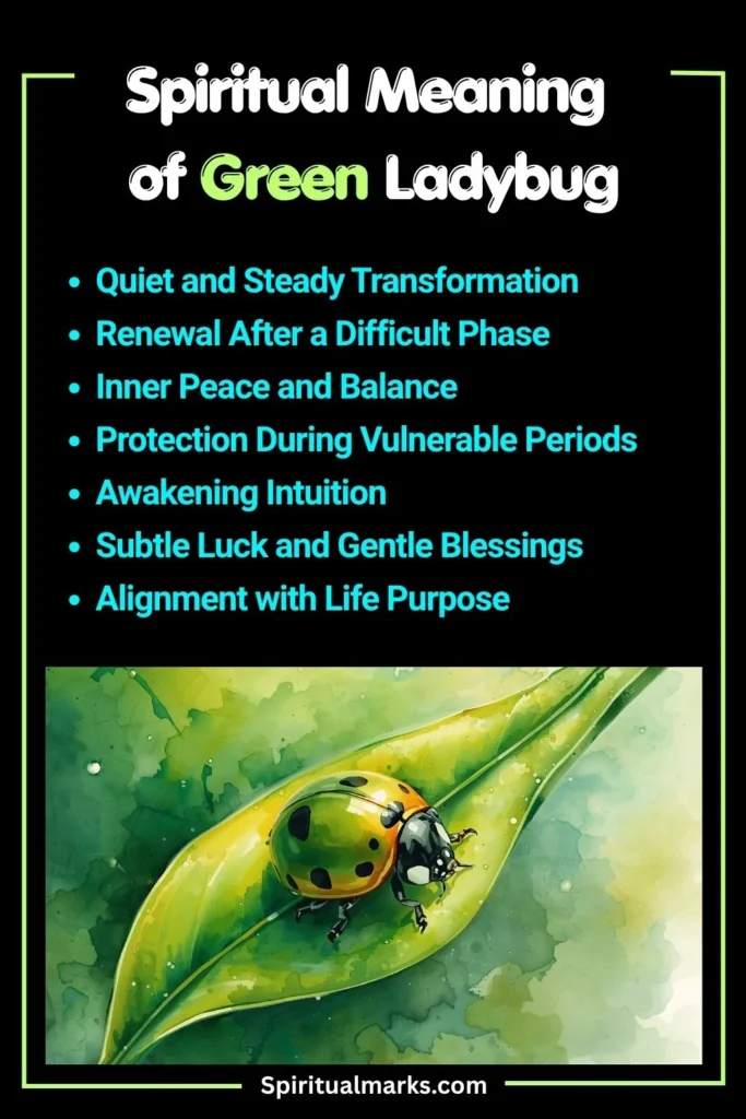 What Does Green Ladybug Symbolize Spiritually