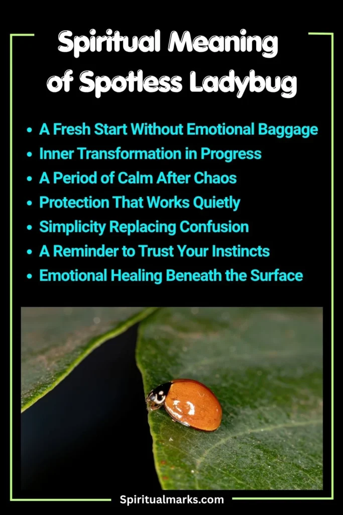 What Does Spotless Ladybug Symbolize Spiritually