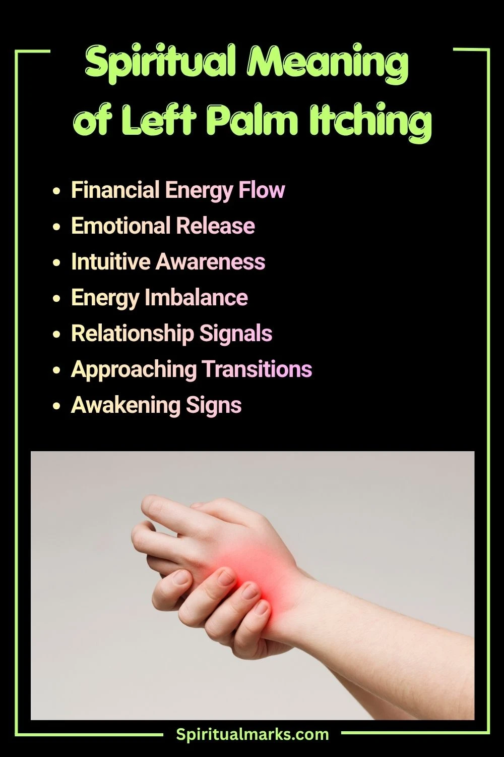 what does an itchy Left Palm symbolize spiritually