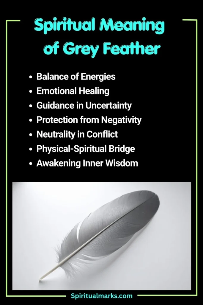 what does finding a grey feather symbolize spiritually